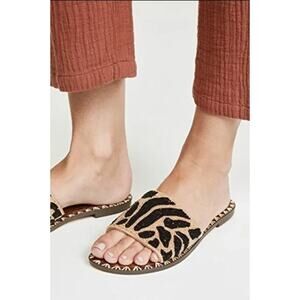 Sam Edelman Beaded Gunner Leather Slide Sandals Size 8